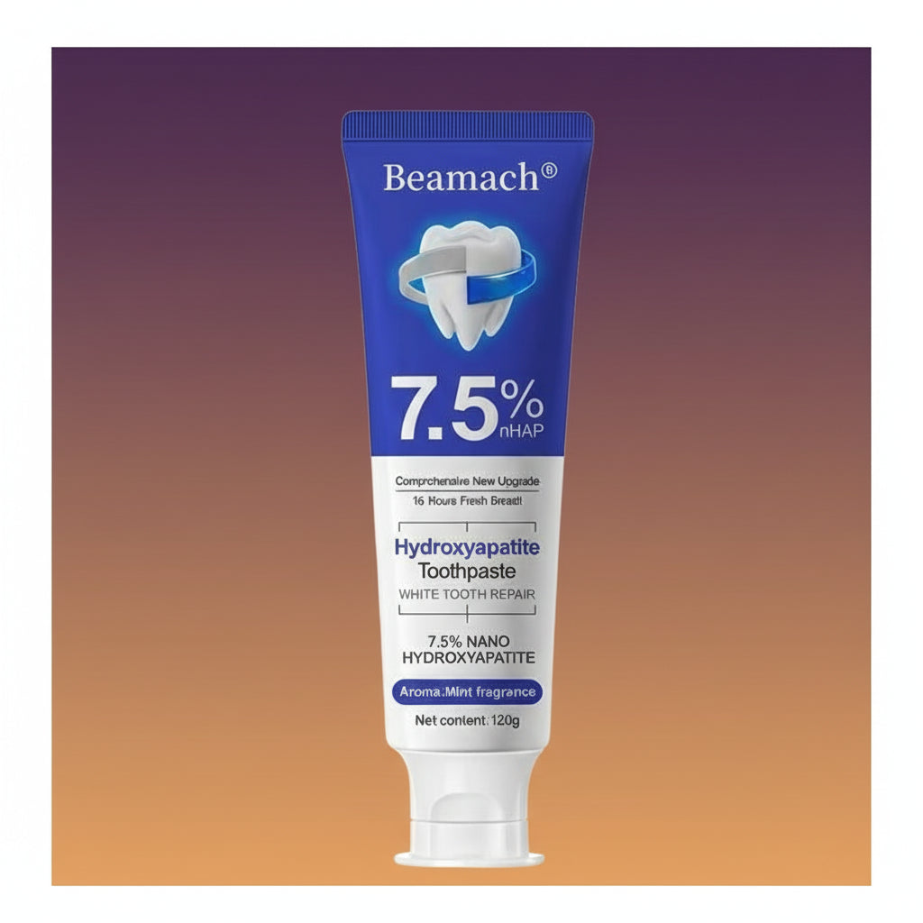 Beamach Hydroxyapatite Toothpaste 7.5% for Enamel Repair & Teeth Whitening Refreshing Flavor Fluoride-Free 4.23Oz Gentle Formula for Sensitive Teeth Care