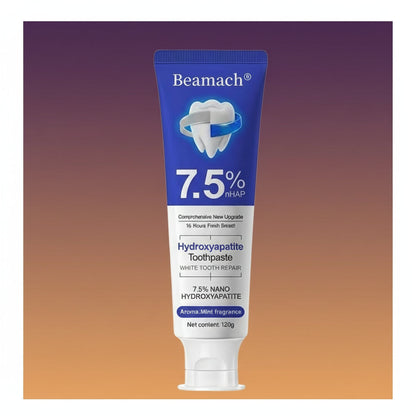 Beamach Hydroxyapatite Toothpaste 7.5% for Enamel Repair & Teeth Whitening Refreshing Flavor Fluoride-Free 4.23Oz Gentle Formula for Sensitive Teeth Care