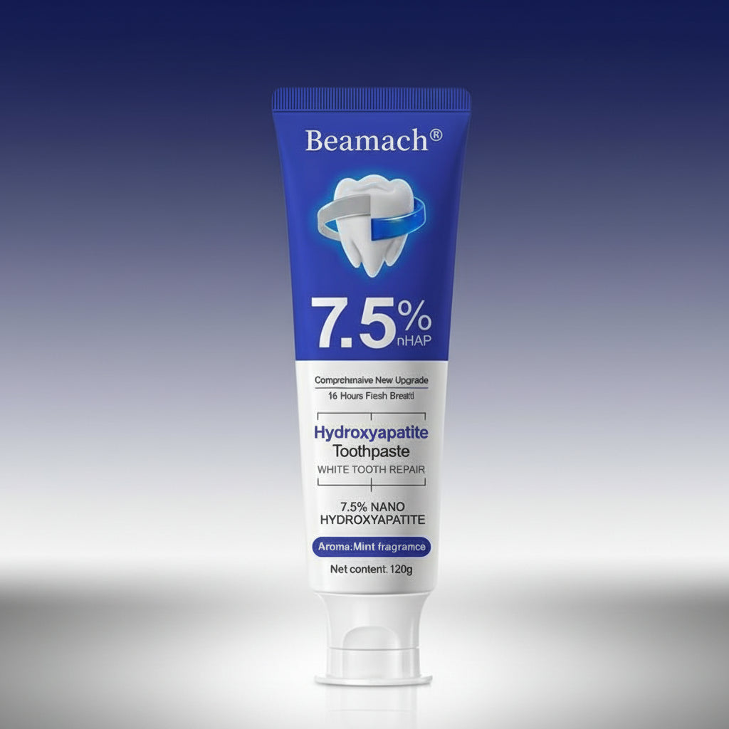 Beamach Hydroxyapatite Toothpaste 7.5% for Enamel Repair & Teeth Whitening Refreshing Flavor Fluoride-Free 4.23Oz Gentle Formula for Sensitive Teeth Care