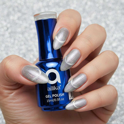 Ailika 004 Cat Eye Gel Nail Polish Shimmer Effect 15 ml