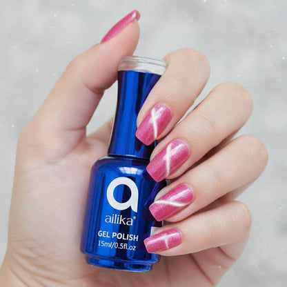Ailika 018 Cat Eye Gel Nail Polish Shimmer Effect 15 ml