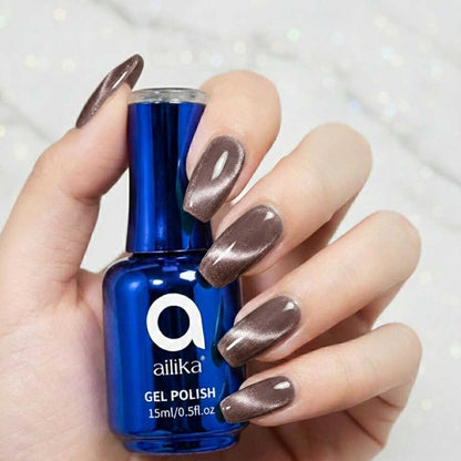 Ailika 026 Cat Eye Gel Nail Polish Shimmer Effect 15 ml