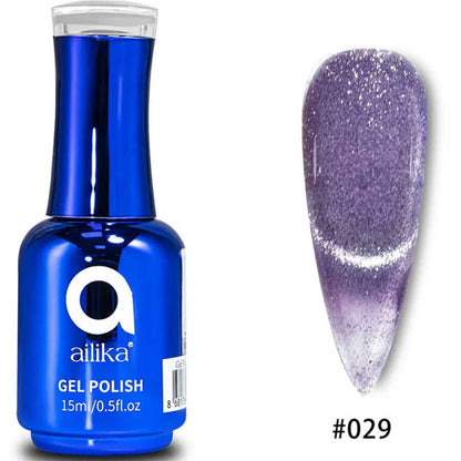 Ailika 029 Cat Eye Gel Nail Polish Shimmering Effect 15ml