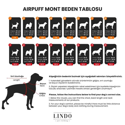 Lindo Air Puff Deep Dog Coat Insulated Pet Jacket
