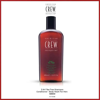 American Crew 3-in-1 Tea Tree Shampoo and Conditioner 450 ml