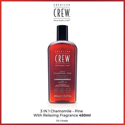 American Crew 3-in-1 Shampoo Conditioner & Body Wash 450ml