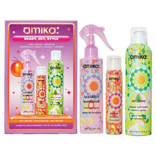 Amika Ready, Set, Style - Prep, Volumize + Refresh Set