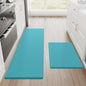 Kitchen Mats, 2PCS Kitchen Rugs, Cushioned anti Fatigue Kitchen Mats for Floor, Non-Slip Standing Desk Mat, Waterproof Kitchen Rug Set for Kitchen,20" X 32"+20" X 94.5"-Full 1Inch Thick,Black