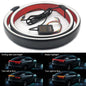 47-51In Dynamic White Yellow Carbon Fiber LED Spoiler Light Car Trunk Spoiler Roof Lip Kit Car Rear Spoiler Light Strip 12V