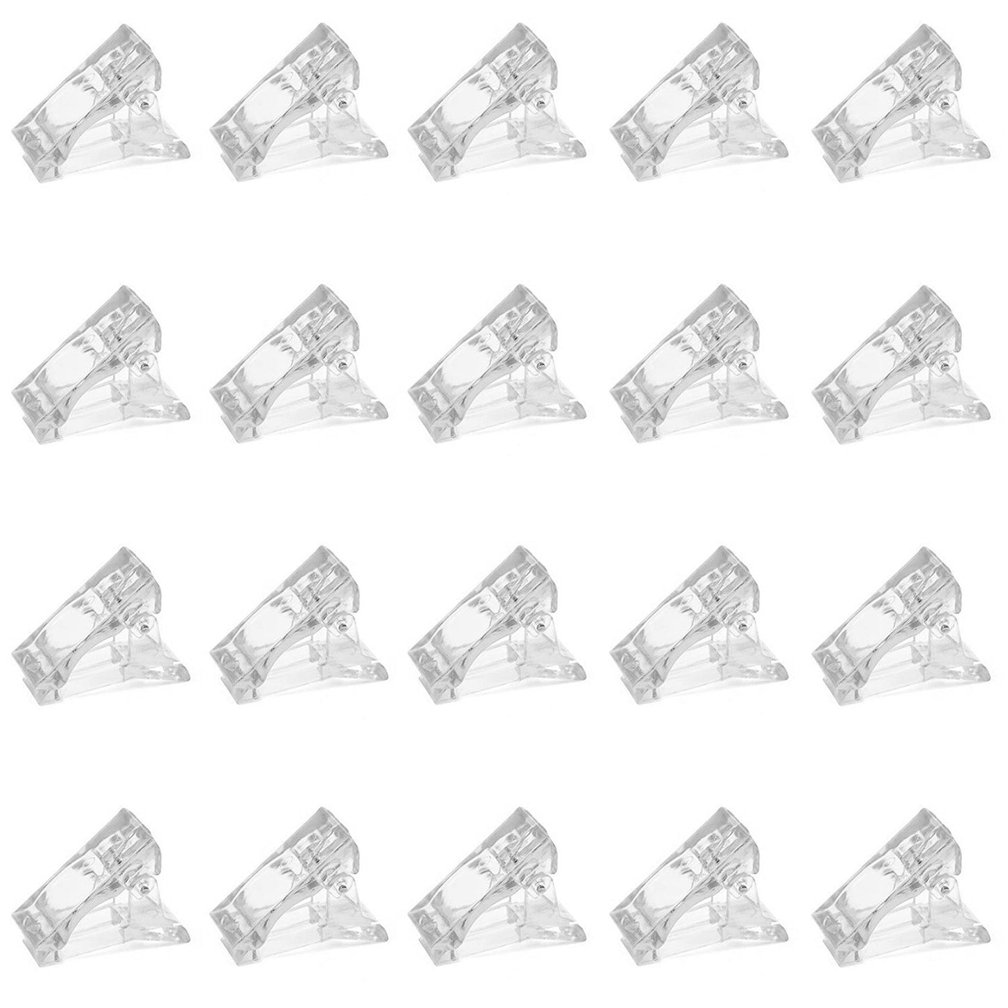 20Pcs Nail Tip Clips Quick Building Poly Gel UV LED Builder DIY Transparent Finger Tip Extension Tool