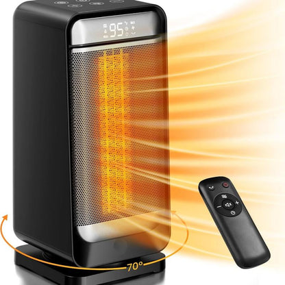 R.W.FLAME 1500W Space Heater, Fast Heating & Energy Saving Portable Electric Heater with Remote, 5 Modes Adjustable Thermostat 24H Timer, Safe Quiet for Bedroom Office Home Use