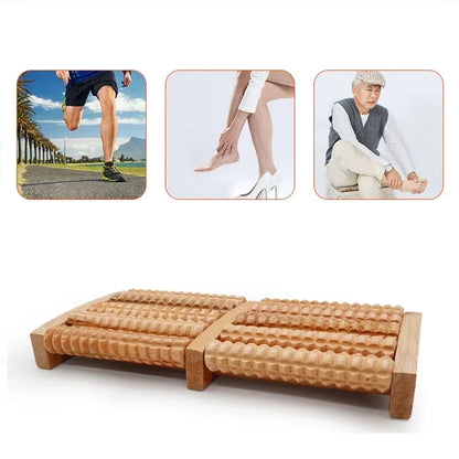 Ultimate Wooden Foot Massage Roller for Pain Relief & Relaxation - Say Goodbye to Fatigue and Plantar Fasciitis!