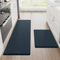 Kitchen Mats, 2PCS Kitchen Rugs, Cushioned anti Fatigue Kitchen Mats for Floor, Non-Slip Standing Desk Mat, Waterproof Kitchen Rug Set for Kitchen,20" X 32"+20" X 94.5"-Full 1Inch Thick,Black