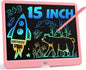 Bravokids 10 Inch LCD Writing Tablet for 3-8 Year Olds - Electronic Drawing Pad and Doodle Board as Educational Birthday Gifts for Girls and Boys (Pink)