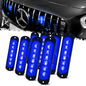 DIBMS Dual Color LED Emergency Strobe Lights - 8X Amber & White 6 LED Warning Light Bar for Cars, Trucks, Vans, ATVs & SUVs - Surface Mount Hazard Lights
