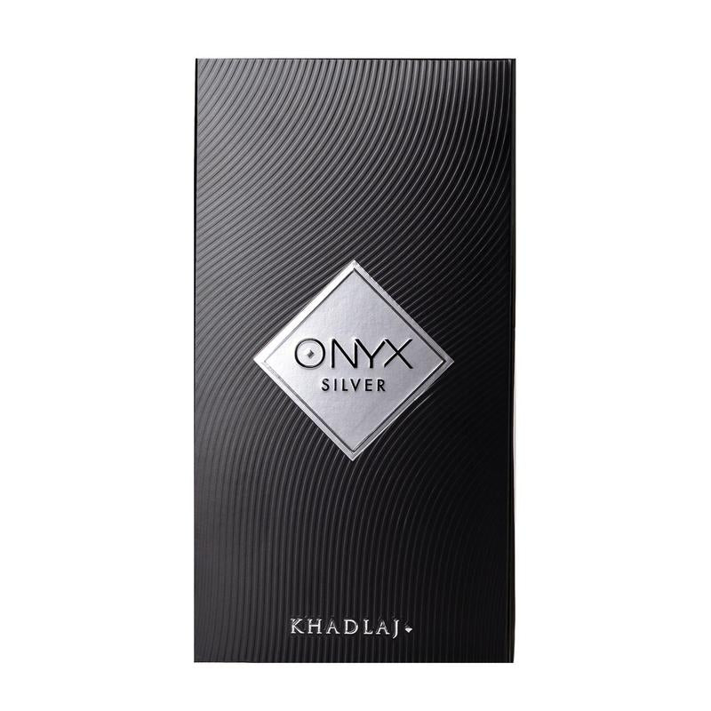 Khadlaj Onyx Silver for Men Eau De Parfum Spray, 3.4 Ounce