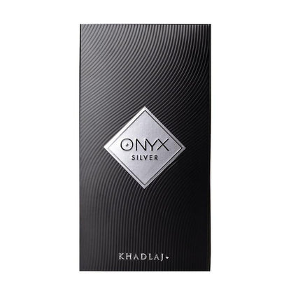 Khadlaj Onyx Silver for Men Eau De Parfum Spray, 3.4 Ounce