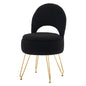 Storage Ottoman Vanity Stool Chair with Folding Back Teddy Velvet Makeup Chair Multifunctional Upholstered Footstool,4 Metal Legs with Anti-Slip Feet for Bedroom Living Room Entryway