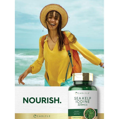 Carlyle Sea Kelp Iodine Supplement | 225Mcg | 300 Tablets | Non-Gmo, Gluten Free | Traditional Herb Supplement