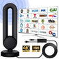 High-Performance Indoor TV Antenna for Smart TVs - Easy Installation, Strong Magnetic Base, Long Range Reception for Local Channels