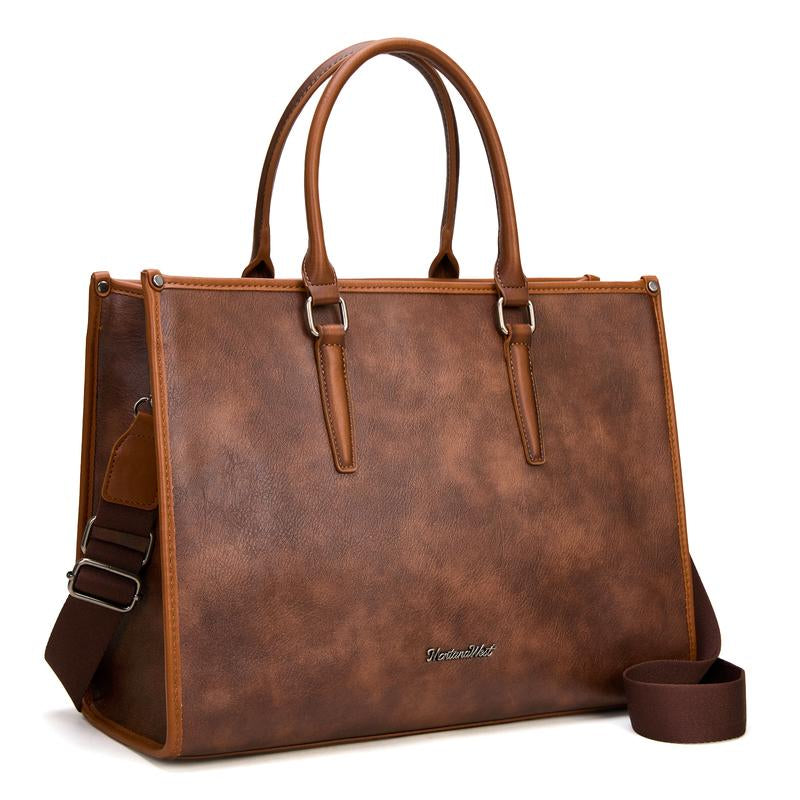 Montana West Laptop Tote Bag for Women 15.6 Inch Waterproof Leather Computer Bags Business Office Work Briefcase