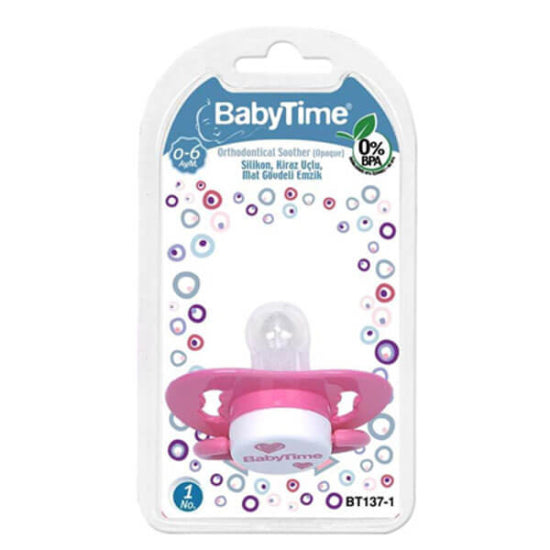 Baby Time BT137-1 Orthodontic Silicone Pacifier with Cap No: 1