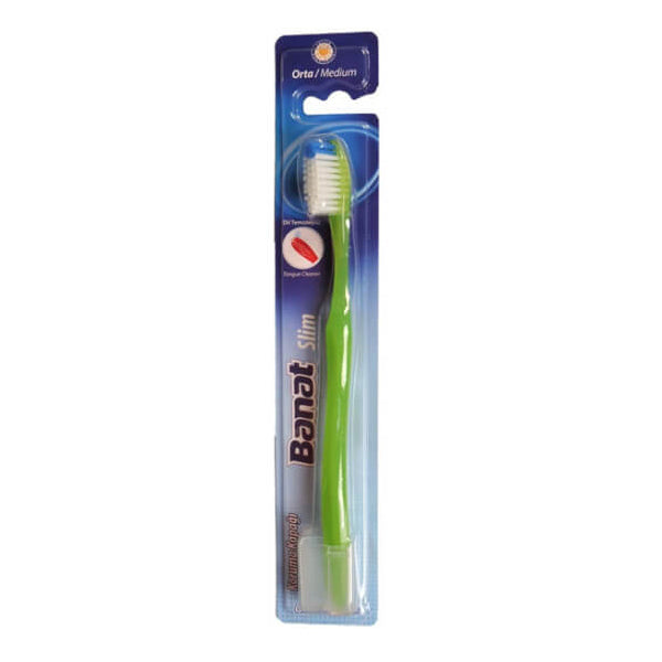 Banat Slim Adult Medium Bristle Toothbrush 1 Count