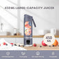 Portable Juicer, USB Rechargeable Juice Extractor Cup with LED Display, Fruit Juicer, Vegetable Juicer, Suitable for Outdoor Carrying Use, BPA Free Eco-Friendly Juicer Machine, Travel Mate and Kitchen Gadgets, Valentine'S Day Gifts for Adults