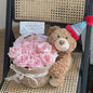 Valentine’S Day Teddy Bear with Eternal Rose Bouquet, Preserved Flower Plush Bear, Romantic Birthday Gift for Her Gift Sets