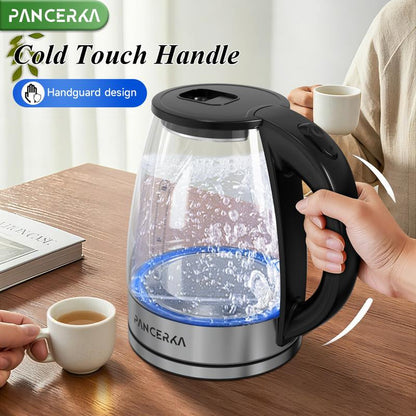 PANCERKA Electric Kettle 1.8L, 1500W Fast Boiling with LED Indicator, Auto Shut-Off, Bpa-Free and Wide Mouth for Easy Cleaning, Electric Tea Kettle for Home, Office