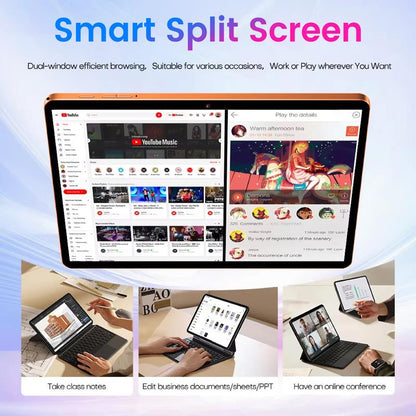W&O 2026 New X9 Ultra 10.1-Inch Screen Android Tablet | 12GB+256GB Storage | 8000Mah Battery | 5G + Dual Wifi | 5+16MP HD Cameras | for Study/Work/Entertainment