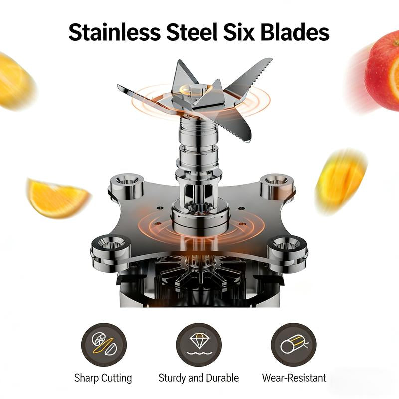 Powerful Professional Smoothie Blender - 1500W Commercial Blender with 6 Blades, 2L Bpa-Free Jar, 15 Adjustable Speeds 50000/Min, Perfect for Juicing, Crushed Ice, Milkshake & More, Ideal for Home and Café Use Juicermachine, Food Processor.