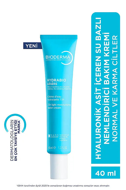 Bioderma Hydrabio Light Hydrating Cream with Hyaluronic Acid 40 ml