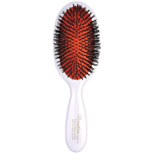 Classic Signature White Paddle Boar Bristle Hair Brush