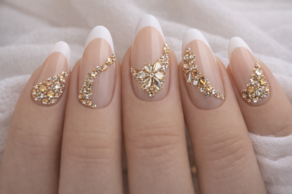 Queen - Gold Rhinestone - Gems - Duo Set - #16