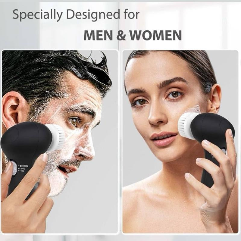 CLSEVXY Electric Face Spin Cleansing Brushes with 6 Brush Heads for Deep Cleansing, Gentle Exfoliating, Removing Blackheads & Massaging - Cleanser, Facial Wash, Facial Cleansing, Skin Repair