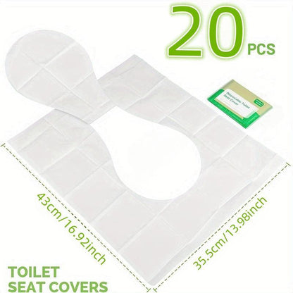 Disposable Toilet Seat Cover, 20Pcs/Set Portable Disposable Toilet Seat Cover, for Home & Hotel, Summer Gift, Toilet Supplies, Fall Decor