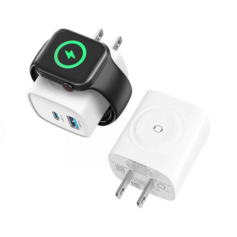 TOPADRE Apple Watch Charger with 20W Fast Charging Block Type-C, 3 in 1 PD USB C Wall Charger Block for Iwatch Series Ultra/9/8/7/6, Compatible with Iphone 16/16 Pro/16 Pro Max/Iphone 15 Series