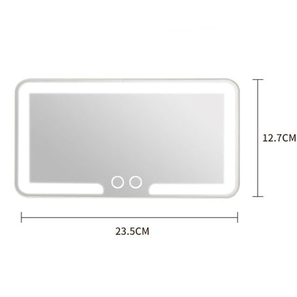 LED Touch Screen Car Sun Visor Makeup Mirror - Adjustable Brightness, Rechargeable HD Vanity Mirror for Stylish Car Accessories