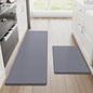 Kitchen Mats, 2PCS Kitchen Rugs, Cushioned anti Fatigue Kitchen Mats for Floor, Non-Slip Standing Desk Mat, Waterproof Kitchen Rug Set for Kitchen,20" X 32"+20" X 94.5"-Full 1Inch Thick,Black