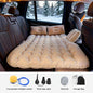 Car Backseat Air Mattress Inflatable Travel Bed for SUV Sedan Holiday Road Trip Sleeping Pad Comfortable Rest for Kids Pets Soft Flocking Wavy Support