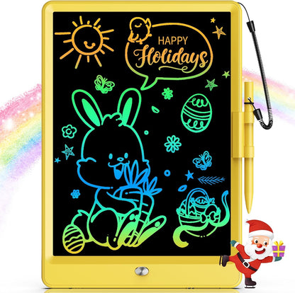 Bravokids 10 Inch LCD Writing Tablet for 3-8 Year Olds - Electronic Drawing Pad and Doodle Board as Educational Birthday Gifts for Girls and Boys (Pink)