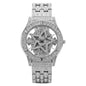 Luxury Watches for Ladies and Gentlemen Luxury round Dial Diamond-Encrusted with Rotating Star Design Quartz Watch - Fashionable Sparkling & Versatile Timeless Classic Design with Adjustment Tool Birthday Gifts