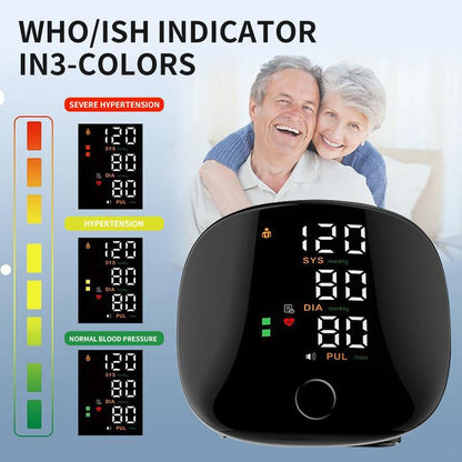 Rechargeable Wrist Blood Pressure with LED Touch Screen, Voice Broadcast,Accurate Home BP Tracking Made Simple,5.3 - 7.6 Inches