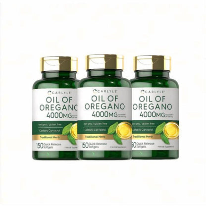 Carlyle Oil of Oregano 4000Mg Supplement 150 Softgel Capsules Non-Gmo Gluten Free Contains Carvacrol Traditional Herb Health Food