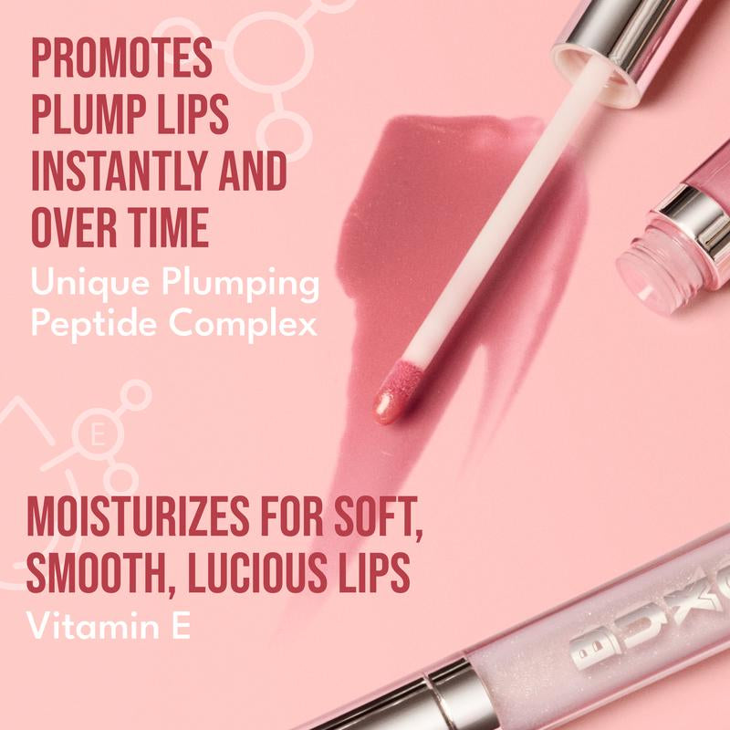 BUXOM Full-On Plumping Lip Polish Gloss - Dolly Shade Extension Lipgloss, High-Shine Shimmer, Hydrating Peptide Complex, Non-Sticky, Cruelty-Free, Hydrating