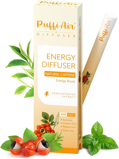 Herbal Diffuser Pen, Detox Diffuser with Mullein, Thyme & Mint for Better Breathing, All Natural Swap - up to 600 Uses (Varies by Usage), 2 Diffusers, 1 Pack