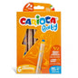 Carioca Jumbo Wooden Baby Coloring Pencils with Sharpener 6 Count