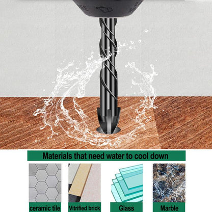 Masonry Spiral Drill Bit Set, Concrete Drill Bit Set for Tile, Brick, Glass, Plastic and Wood, Tungsten Carbide Tip for Ceramic Tile, Wall Mirror, Paver on Concrete or Brick Wall