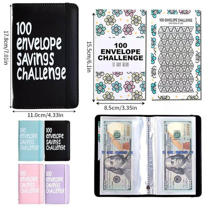 100 Days Saving Challenge Coin Envelope Budgetstorage Book - Binding Covers with Daily Savings Tracker,Habit-Forming System, and Cash Savings Goal of $5050Develop a Consistent Savings Habit